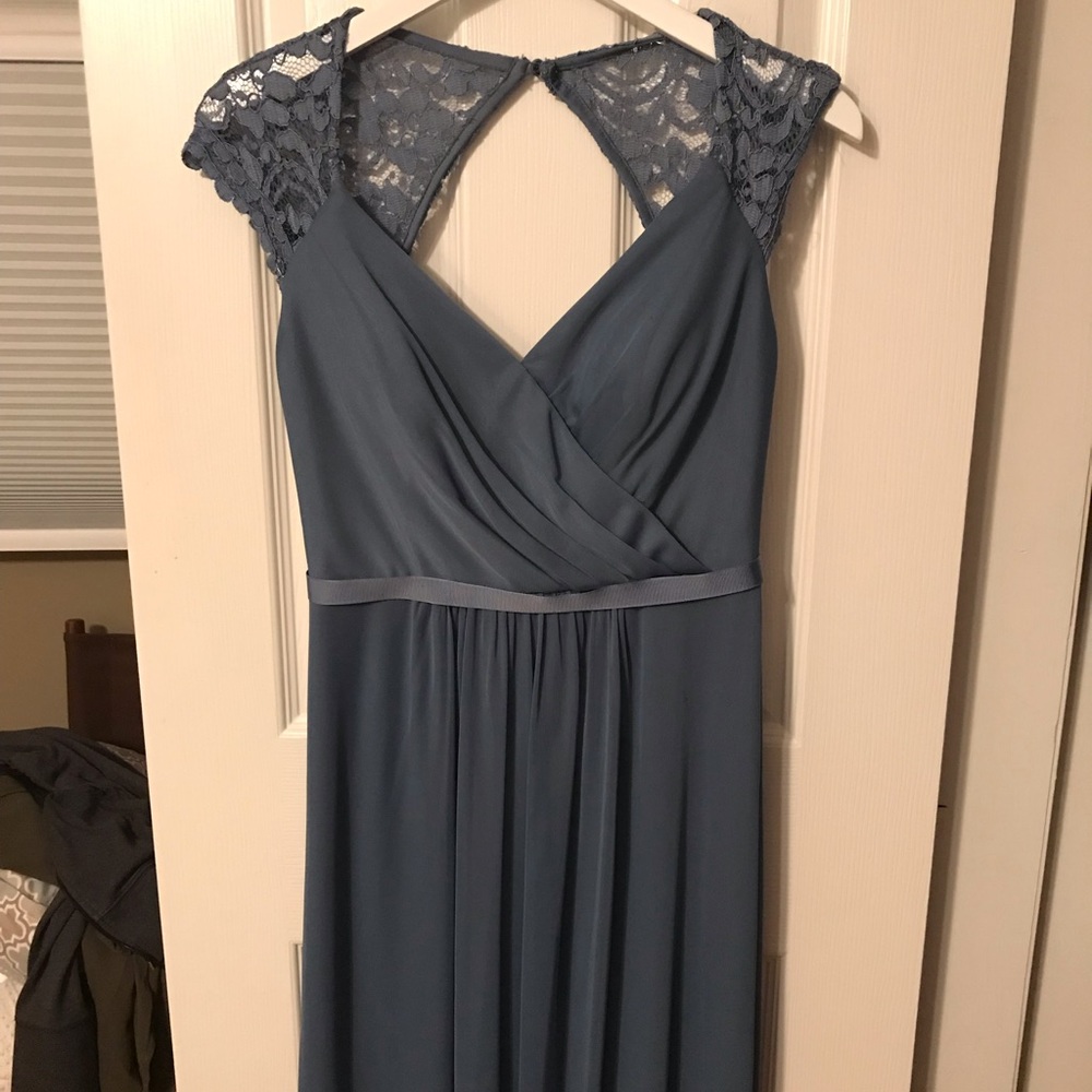David’s Bridal Mesh Dress with Lace